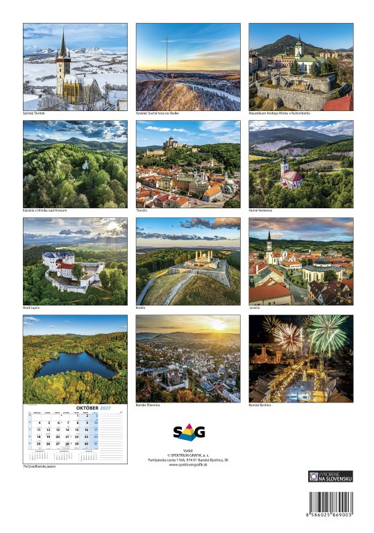 Nástenný kalendár Slovensko z výšky 2027 14