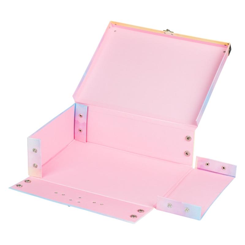 BAAGL Skladací školský kufrík Rainbow Unicorn s kovaním 2