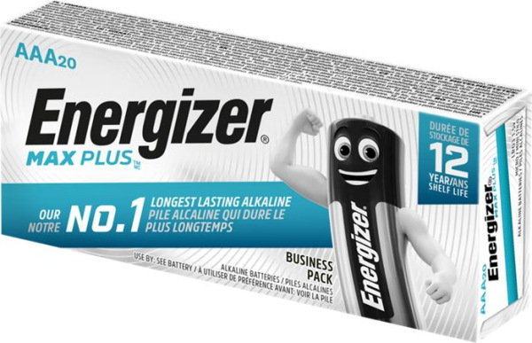 Batéria, AAA mikro, 20 ks, ENERGIZER "Max Plus" 1