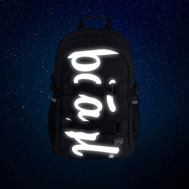 BAAGL Školský batoh skate Black 5