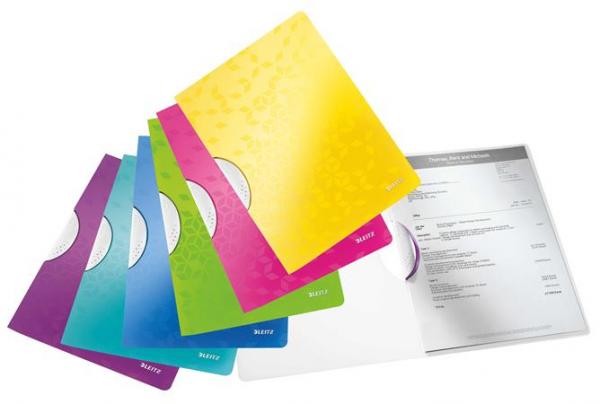 Rýchloviazač s klipom, PP, A4, LEITZ "Wow ColorClip", zelená 3