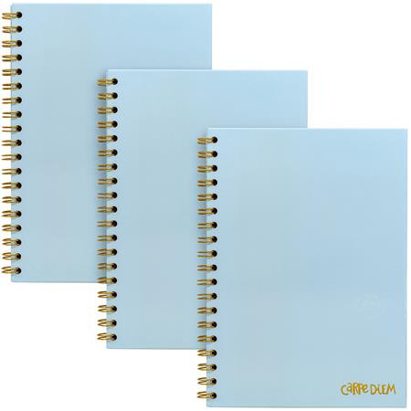 Špirálový zošit, B5, linajkový, 80 listov, FSC, PUKKA PAD "Carpe Diem", nebeský modrý 1