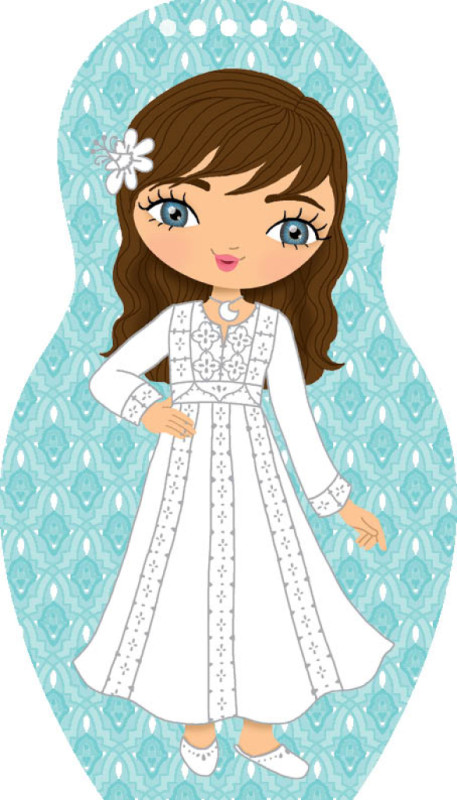 Obliekame jordánske bábiky ZEINA – Maľovanky 2