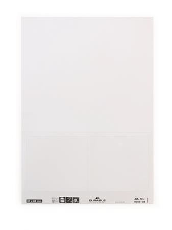 Visačka, Euro výrez, 97x86 mm, DURABLE "Visitor Badge", biela 4