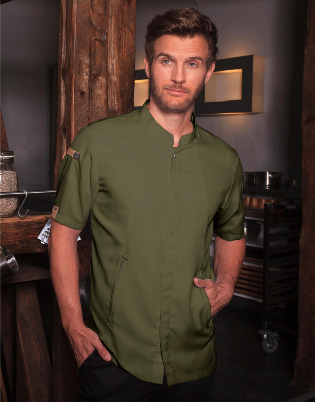 Short-Sleeve Chef Jacket Green-Generation
