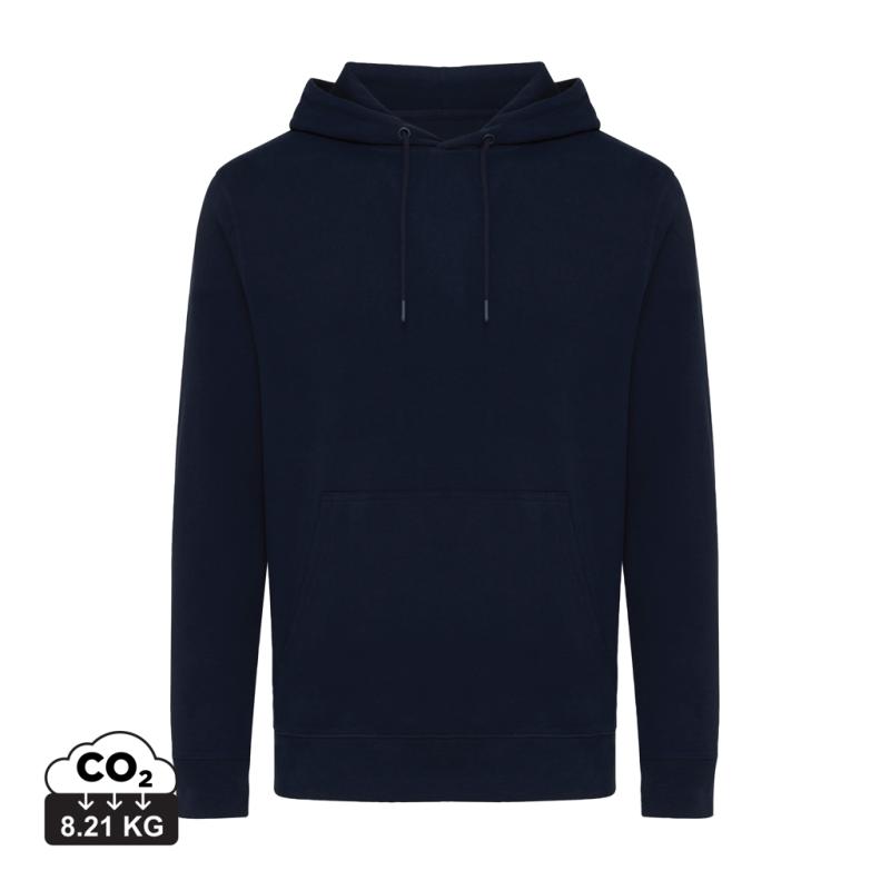Ľahká mikina s kapucňou IQONIQ Rila z recykl. bavlny námornícka modrá 4XL