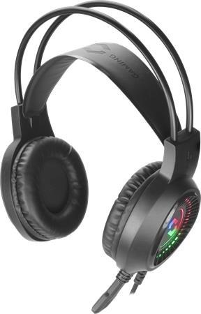 Náhlavné slúchadlá, drôtové, gaming, 2x3.5 mm jack + USB-A, SPEEDLINK "Voltor LED", čierna 1
