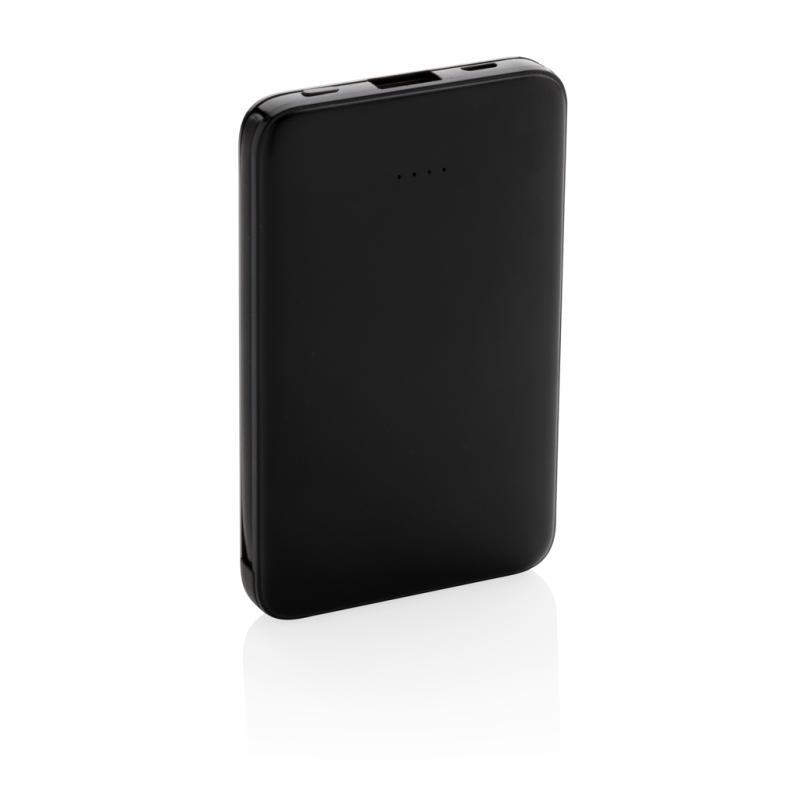 Vrecková powerbanka 5 000 mAh s integrovaným káblom čierna 4