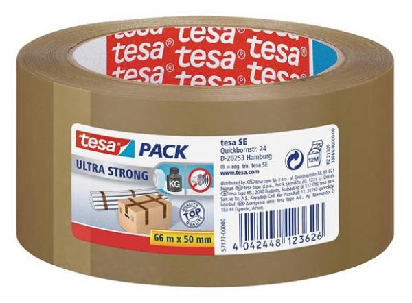 Baliaca páska, 50 mm x 66 m, TESA "Ultra Strong", hnedá 1