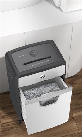 Skartovací stroj, mikrokonfety, 16 listov, HP "Oneshred 16MC", svetlosivá 5