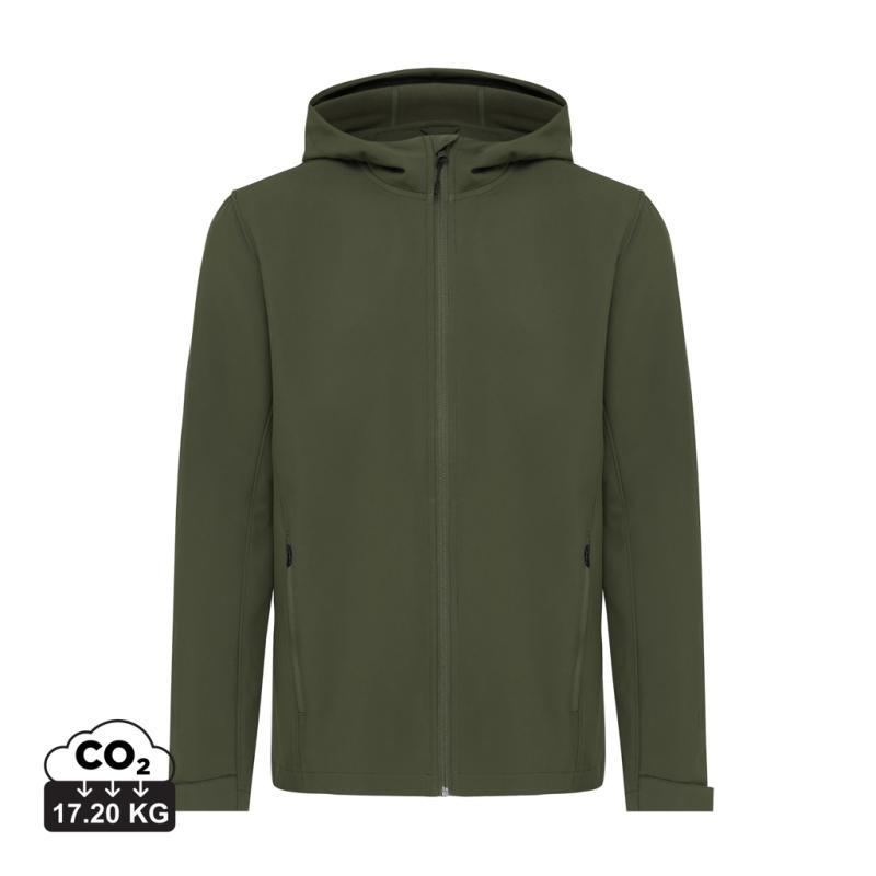 Pánska soft shell bunda IQONIQ Makalu z recykl. polyesteru khaki XXXL