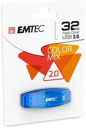USB kľúč, 32GB, USB 2.0, EMTEC "C410 Color", modrá 1