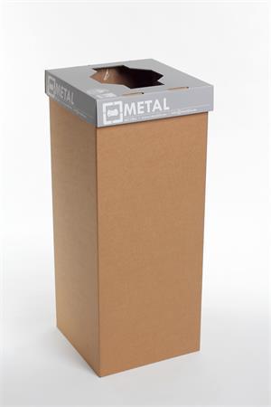 Odpadkový kôš na triedenie odpadkov, recyklovaný, anglický popis, 60 l, RECOBIN "Office", 1