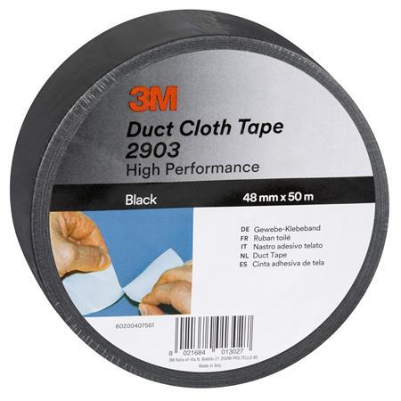 Lepiaca páska, vinyl, 48 mm x 50 m, 3M SCOTCH "Duct", čierna 1