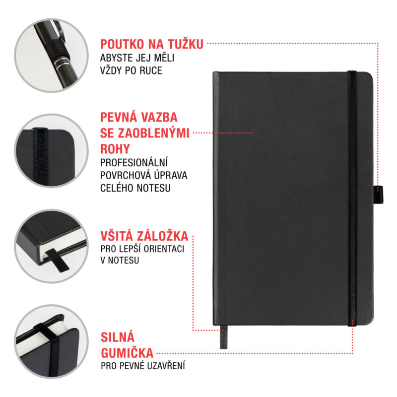 NOTIQUE Notes Lapač snov ružový, linajkovaný, 13 x 21 cm 7