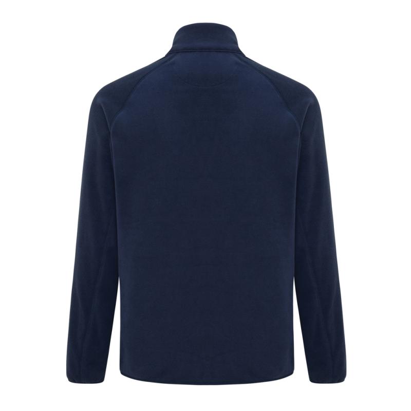 Micro fleece bunda na zips IQONIQ Talung z rec. polyesteru námornícka modrá XL 2