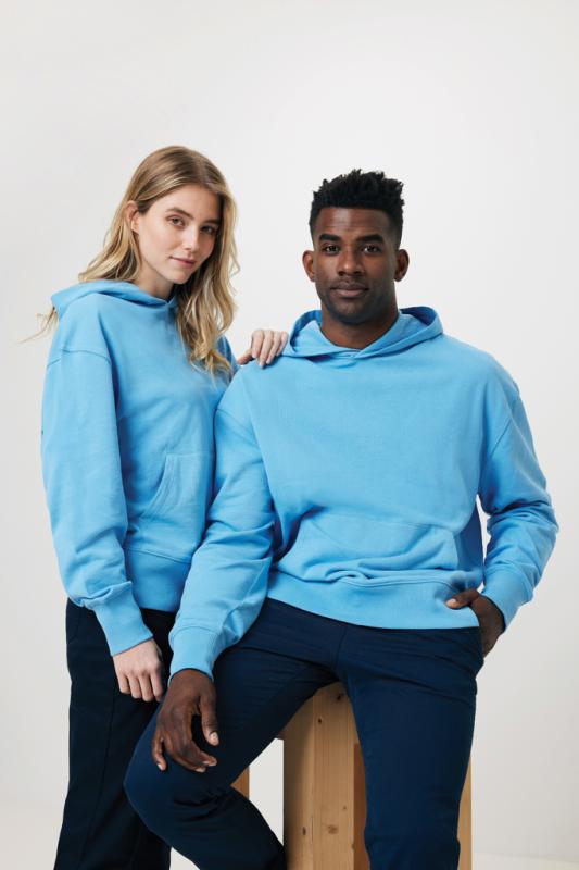 Mikina s kapucňou IQONIQ Yoho relaxed fit z recykl. bavlny tranquil blue XL 4