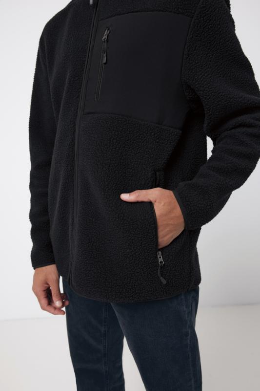 Pile fleece bunda IQONIQ Diran z recykl. polyesteru čierna XS 15