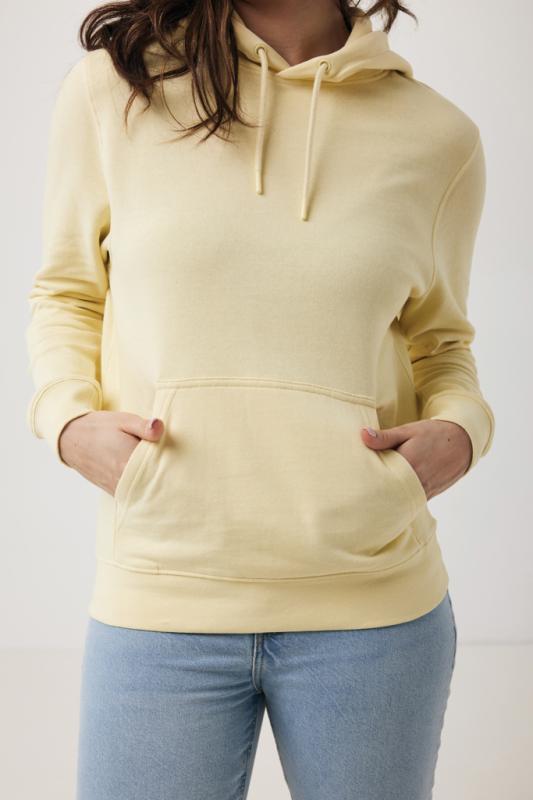 Ľahká mikina s kapucňou IQONIQ Rila z recykl. bavlny cream yellow L 8