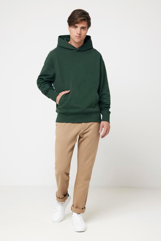 Mikina s kapucňou IQONIQ Yoho relaxed fit z recykl. bavlny forest green XXS 9