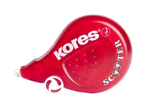 Korekčný roller, 4,2 mm x 8 m, KORES "Scooter" červený 1