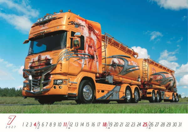 Nástenný kalendár Trucks 2027 8