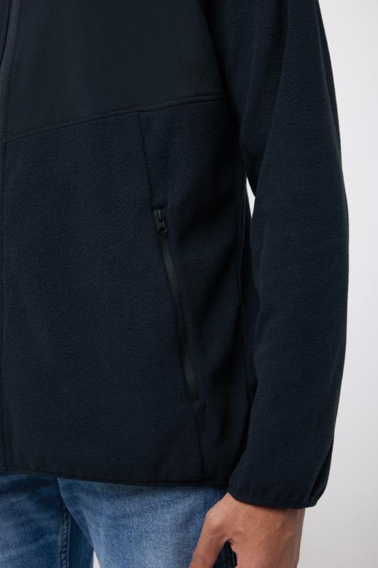 Micro fleece bunda na zips IQONIQ Talung z rec. polyesteru čierna XXS 15