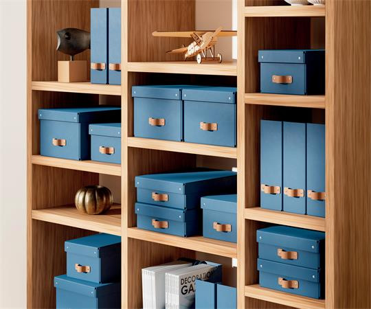 Zakladač, kartónový, 100 mm, LEITZ "Puro", modrý 5