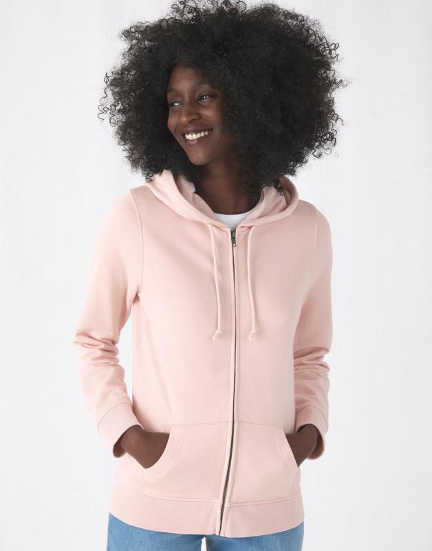 Dámska mikina s kapucňou na zips Organic /women