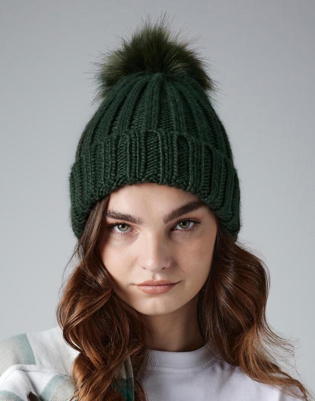 Čiapka s brmbolcom Chunky Beanie