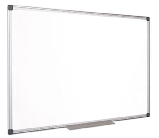 Biela tabuľa, magnetická, smaltovaná, 120x200 cm, hliníkový rám, VICTORIA 1