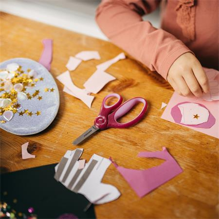 Nožnice, školské, 13 cm, FISKARS "Glitter Kids", ružová 5