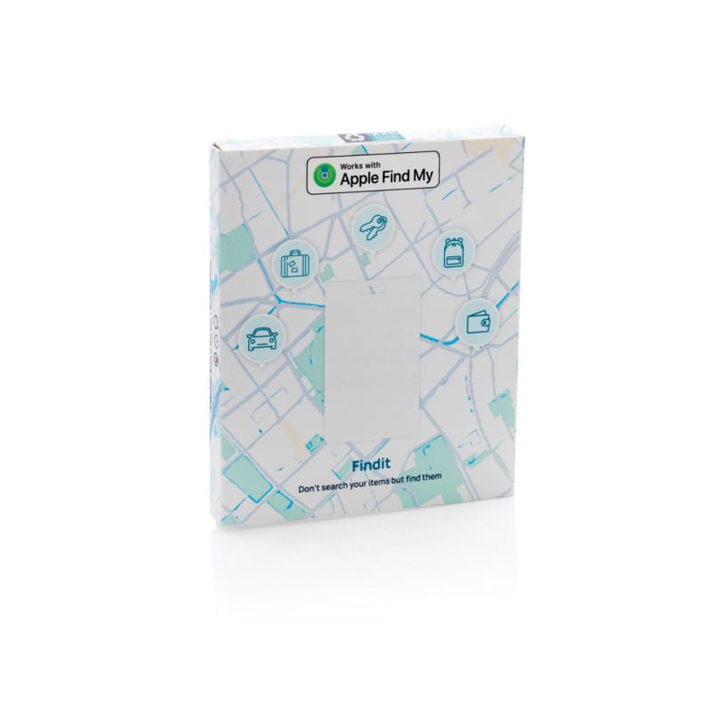 Karta s lokátorom Findcard z RCS recykl. plastu biela 14