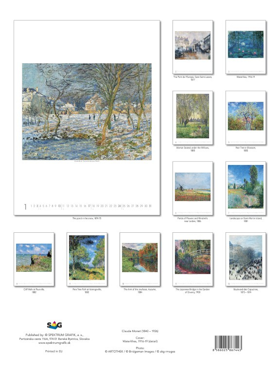 Nástenný kalendár Claude Monet 2027 14