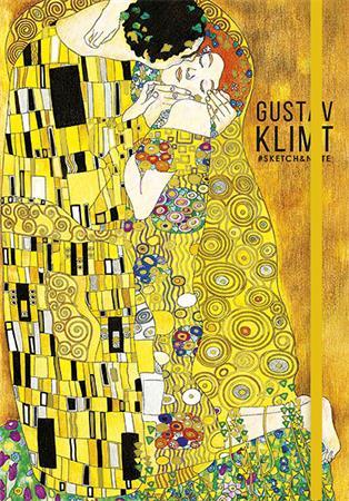 Skicovací zošit, bodkovaný, A5, 80 listov, tvrdá obálka, SHKOLYARYK, "Klimt&Van Gogh", mix 1