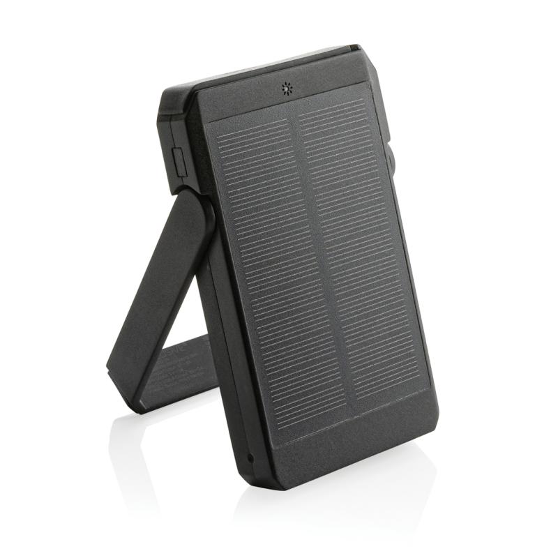 Solárna bezdrôt. powerbanka Skywave 5000mAh 10W z RCS RPET čierna 1