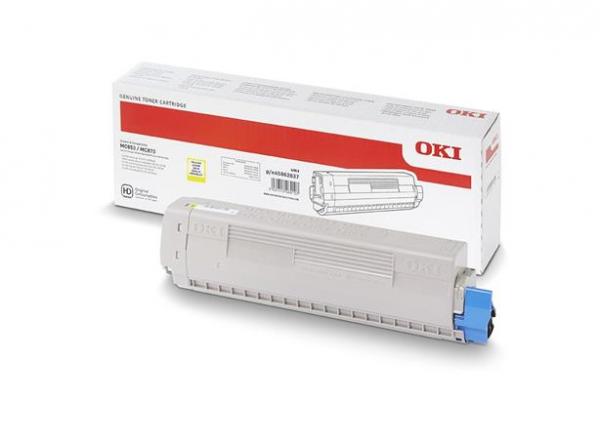 45862837 Laserový toner, k MC853/MC873 tlačiarňam, OKI, žltá, 7,3k 1
