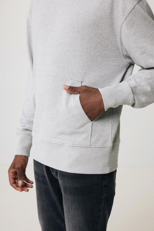 Mikina s kapucňou IQONIQ Yoho relaxed fit z recykl. bavlny heather grey XXXL 8