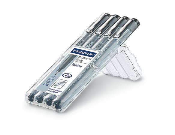 Liner, sada, STAEDTLER "Pigment Liner", čierny 2
