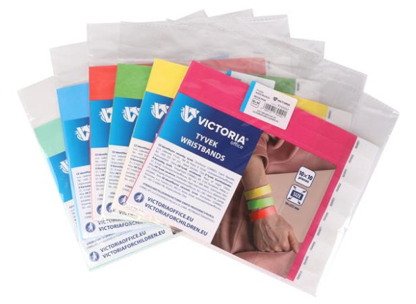 Identifikačný náramok, 3/4", tyvek, neónovo zelený, VICTORIA OFFICE 1