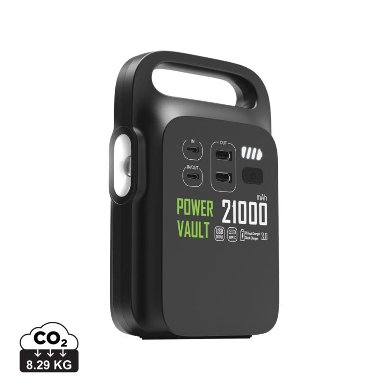Prenosná nabíjacia stanica Power Vault 21000mAh z RCS RPET čierna