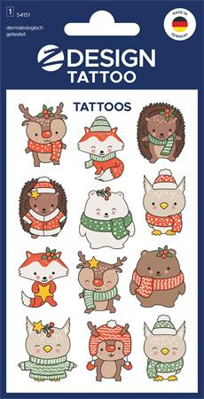 Tetovacie nálepky, 1 hárok, 76x120 mm, AVERY ZWECKFORM, "Z-Design No.54151", zvieratá 1