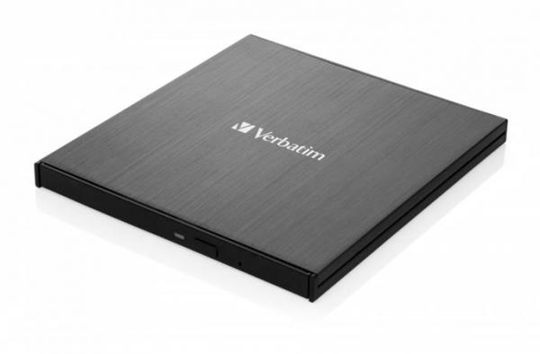 CD/DVD napaľovačka, tenká, kovové puzdro, USB 3.2 - USB-C, VERBATIM 2