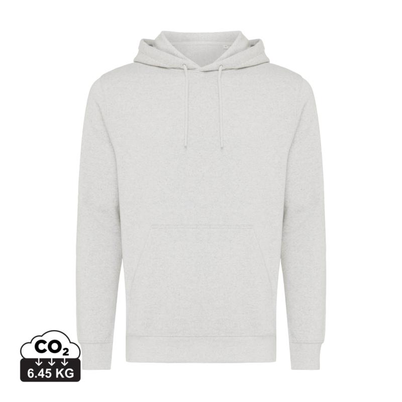 Ľahká mikina s kapucňou IQONIQ Rila z recykl. bavlny light heather grey XXL