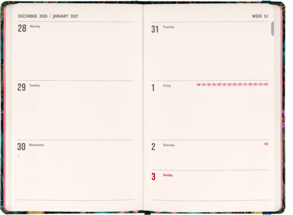 NOTIQUE Weekly Purse size planner Tropical Jungle 2027, 9,8 x 14,5 cm 1