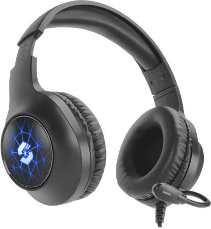Náhlavné slúchadlá, s mikrofónom, drôtové, gaming, USB-A, SPEEDLINK "VIRTAS Illuminated 7. 4