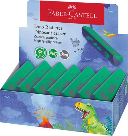 Guma, displej, trojhranný, FABER-CASTELL, dinosaurus 1
