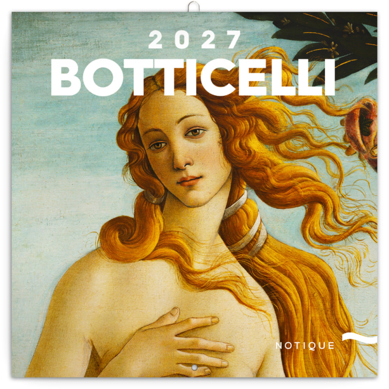 NOTIQUE Poznámkový kalendár Sandro Botticelli 2027, 30 x 30 cm