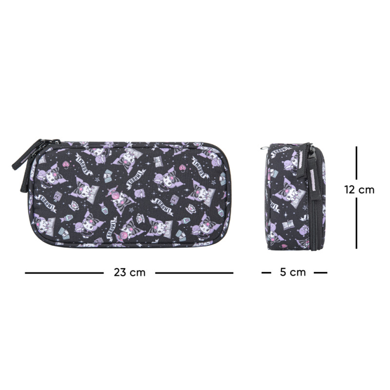 BAAGL Školský peračník etui Kuromi Black GRS 3