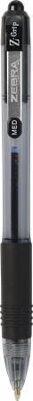 Guľôčkové pero, 0,27 mm, stláčací mechanizmus, ZEBRA "Z-Grip", čierna 2
